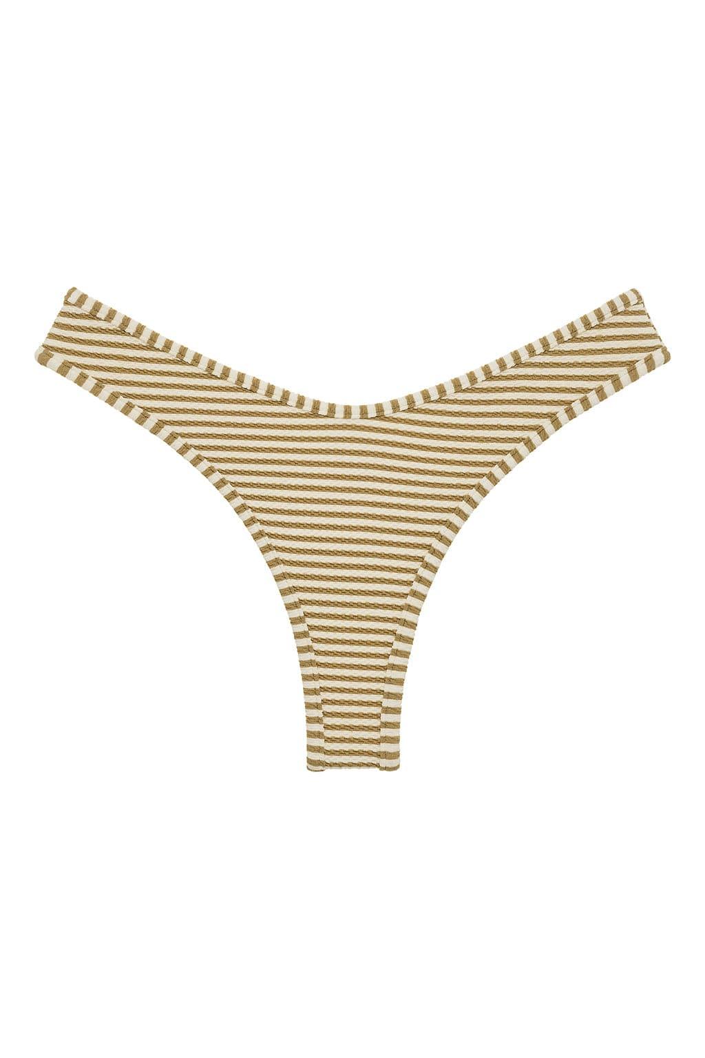 Neutral Stripe Added Coverage Lulu Bikini Bottom
