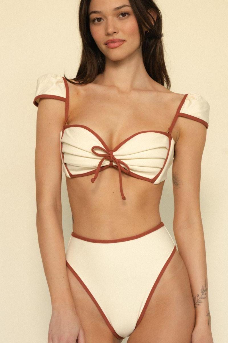 Oat Terracotta Binded Paula Bikini Bottom
