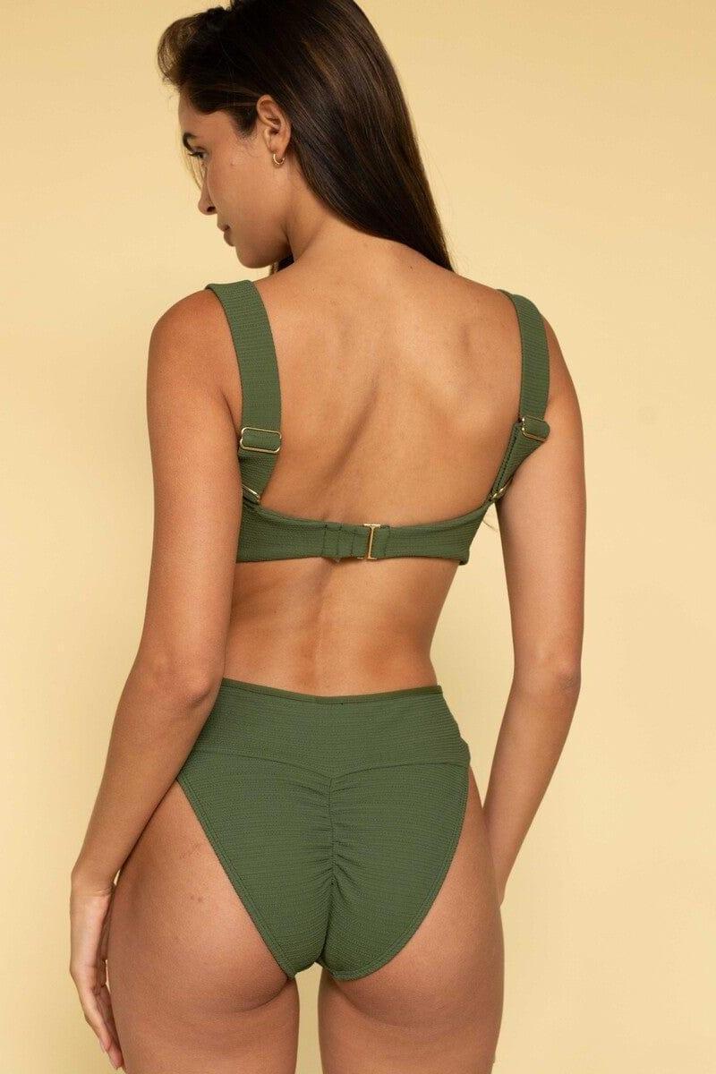 Olive Micro Scrunch Tamarindo Bikini Bottom