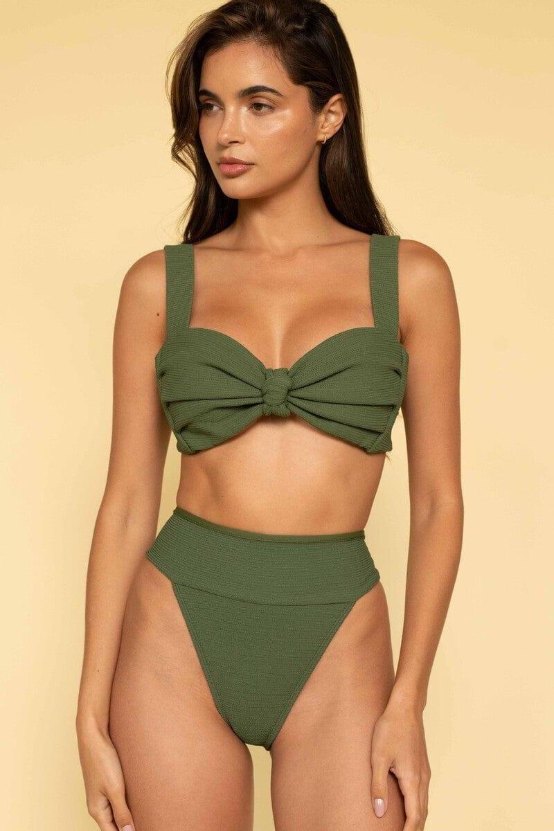 Olive Micro Scrunch Tamarindo Bikini Bottom