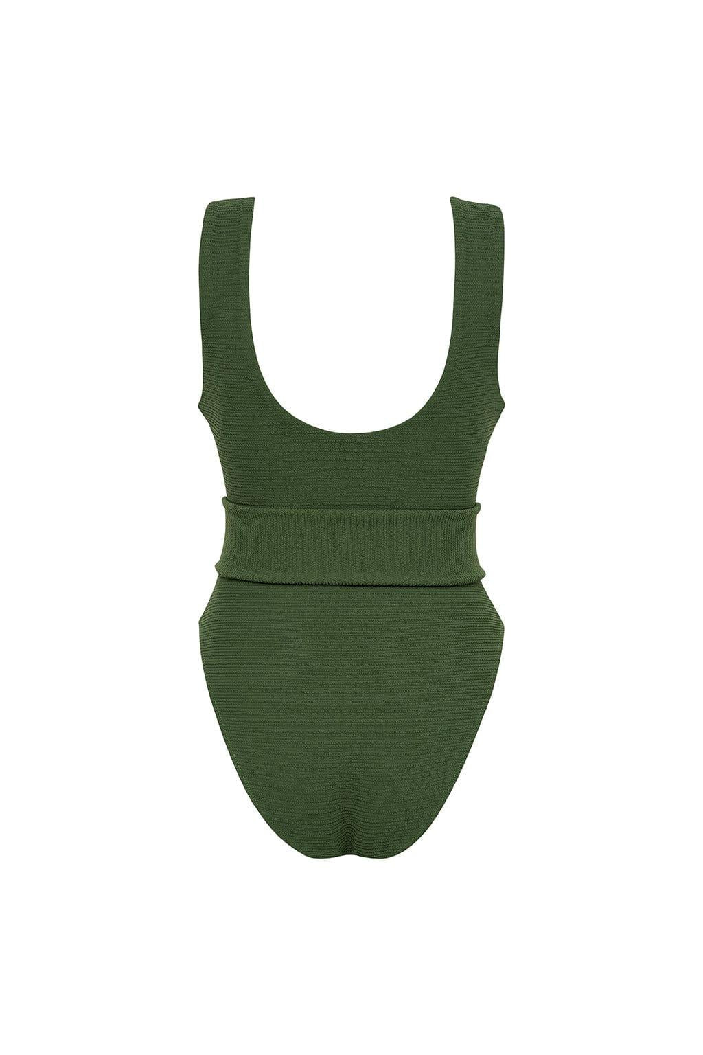 Olive Micro Scrunch Kim One-Piece