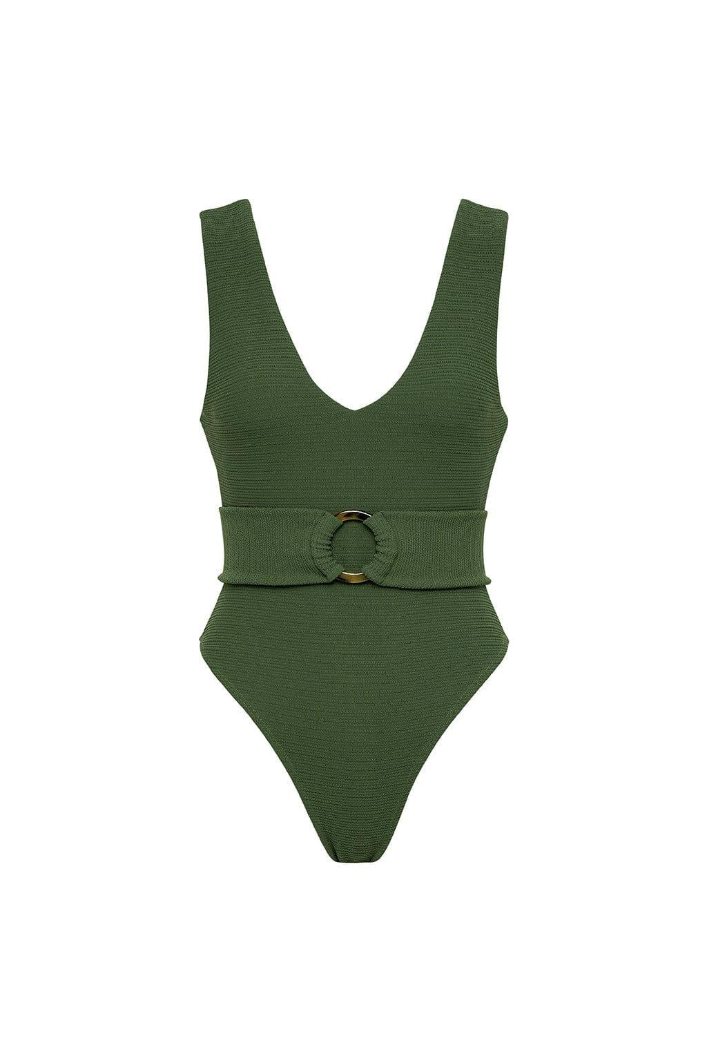 Olive Micro Scrunch Kim One-Piece