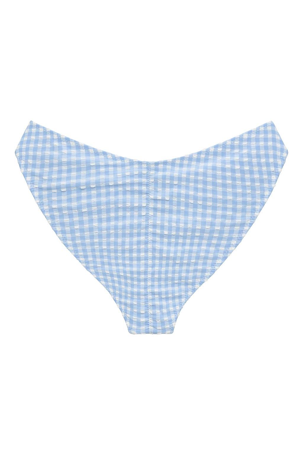 Peri Micro Gingham Added Coverage Lulu (Zig-Zag Stitch) Bikini Bottom