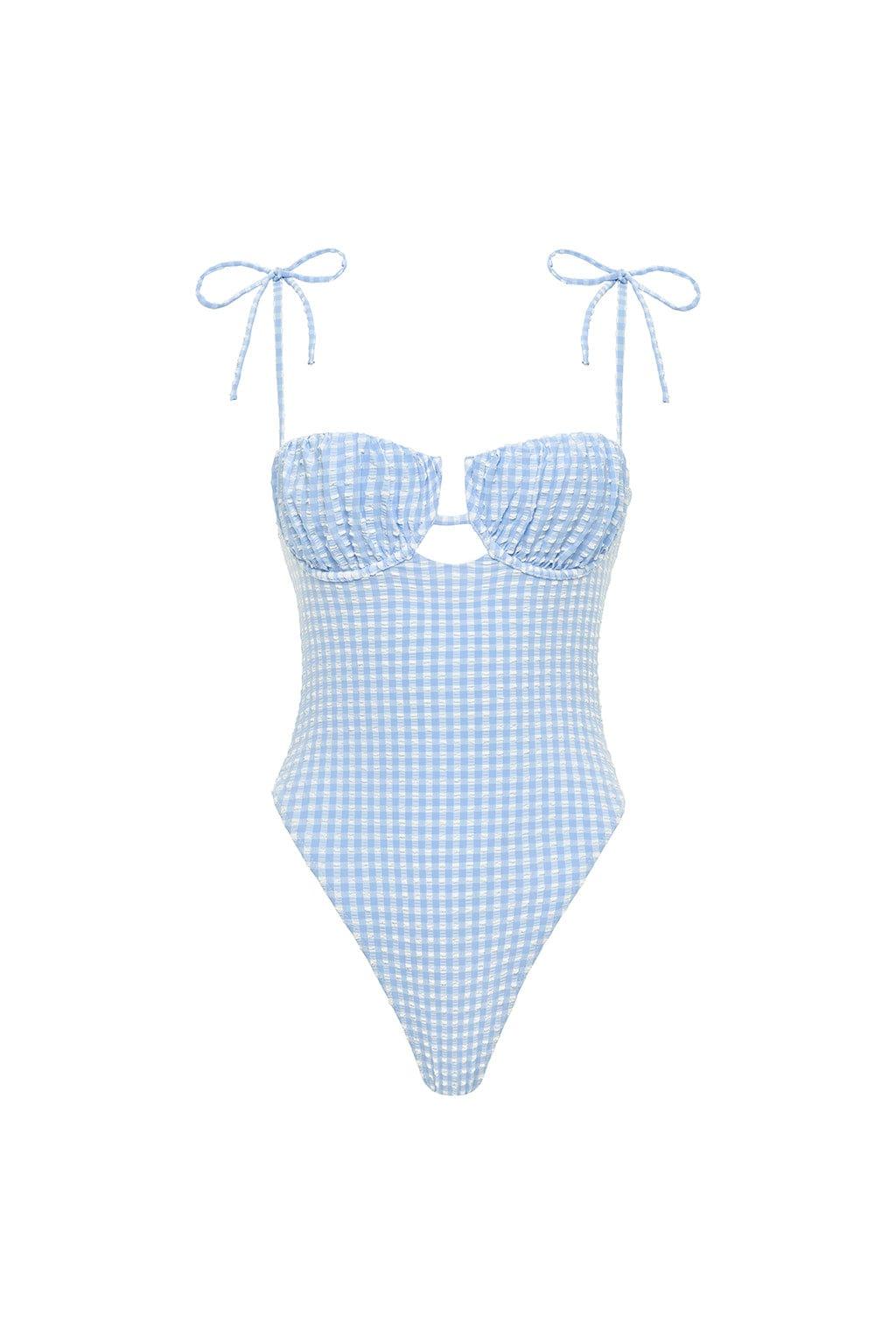 Peri Micro Gingham Petal One-Piece