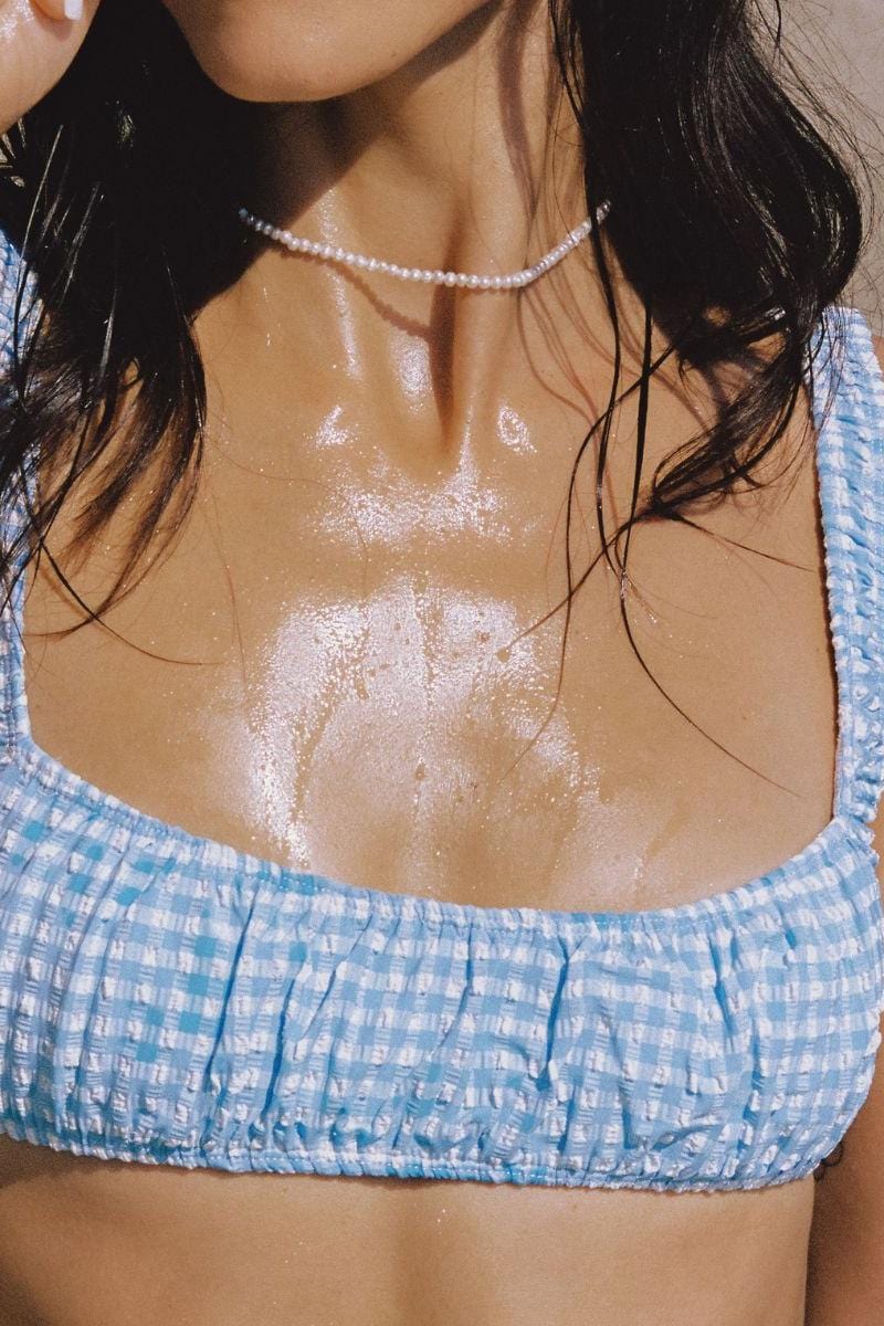 Peri Micro Gingham Zoe Sport Top