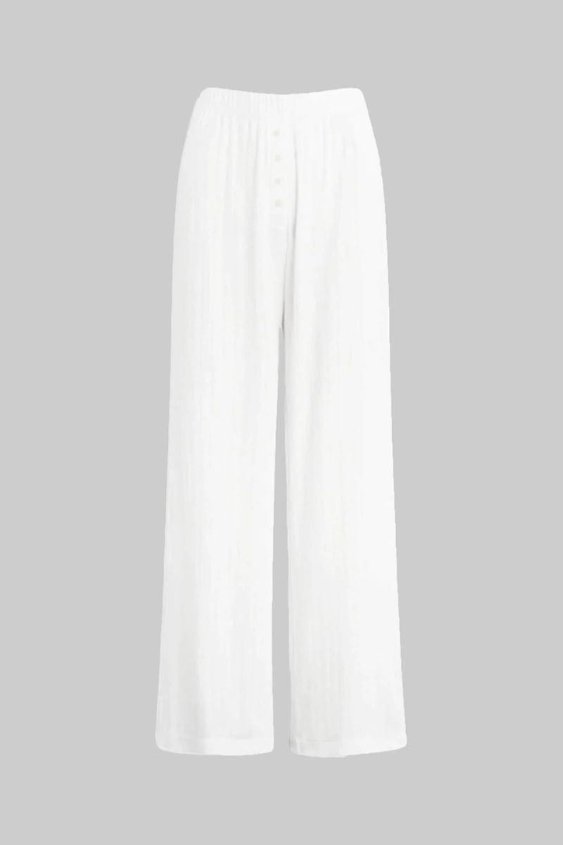 Pointelle Boxer Pant (White)