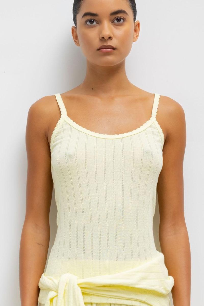 Pointelle Classic Tank Top (Canary)