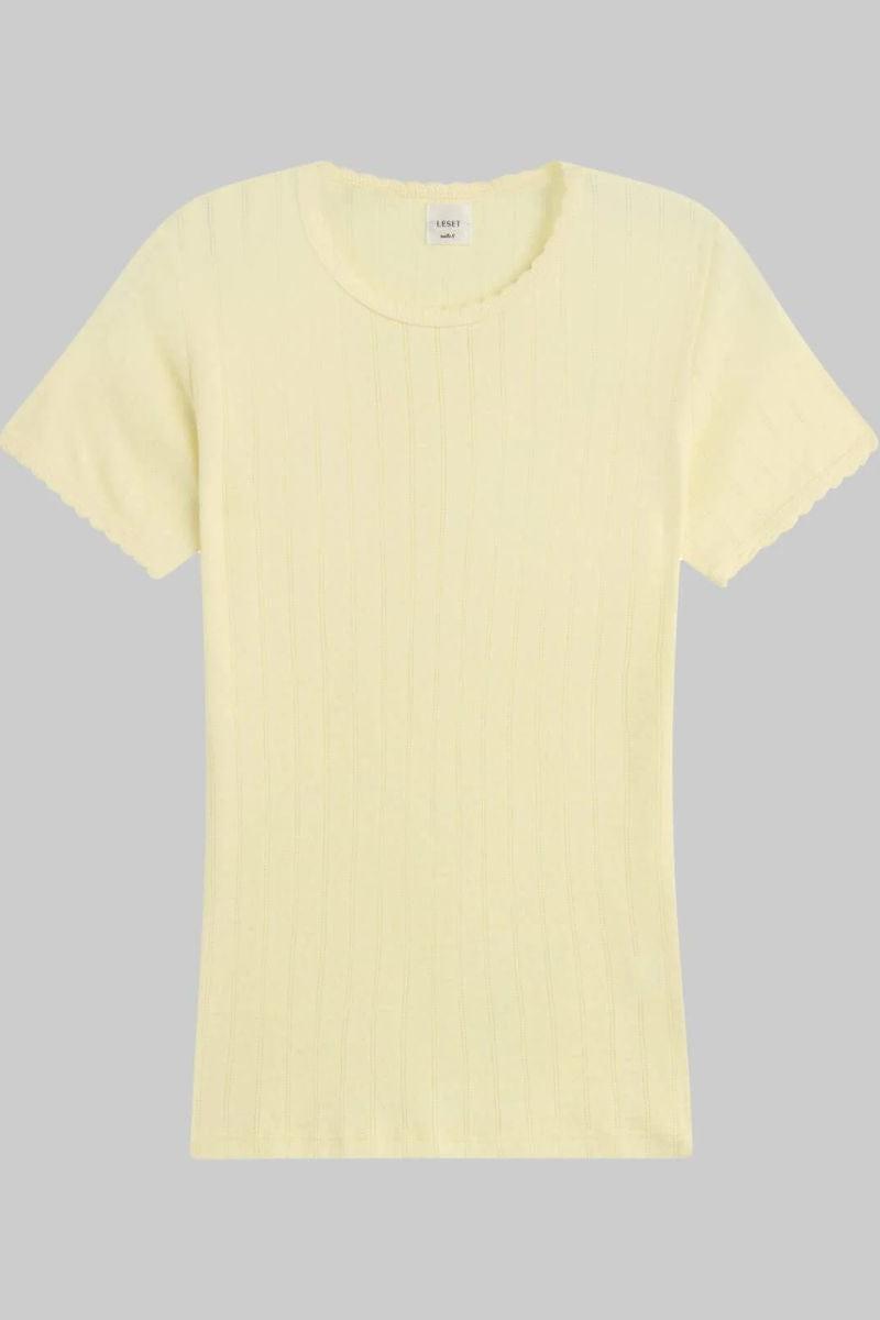 Pointelle Slim Fit Tee (Canary)