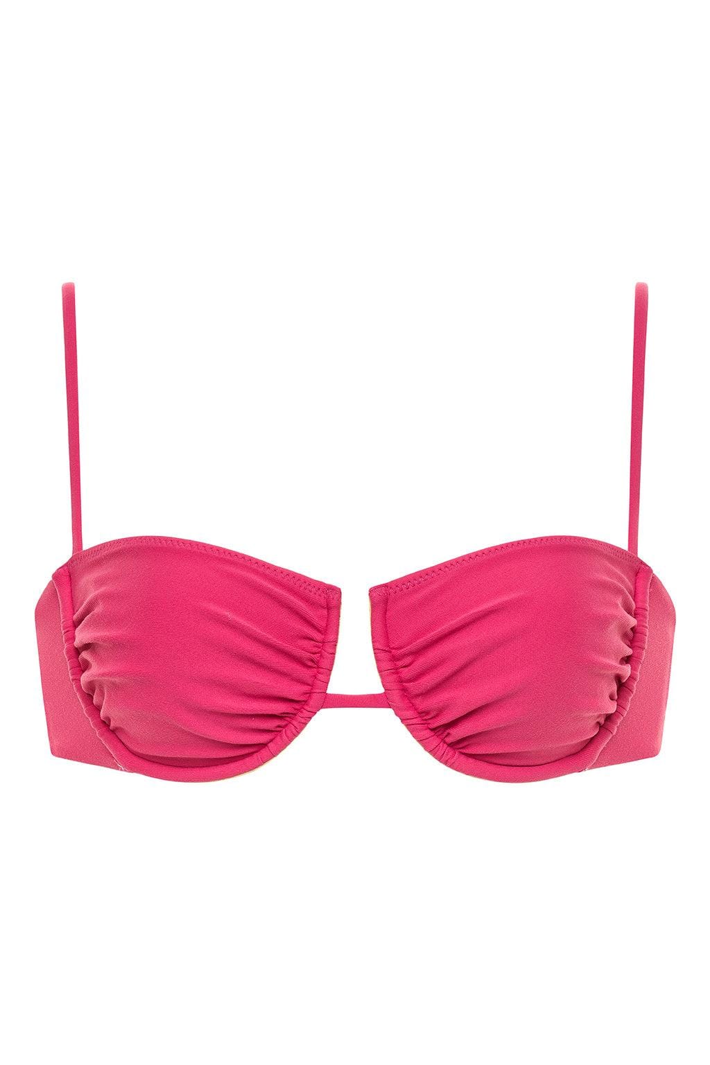 Raspberry Simonette Bikini Top