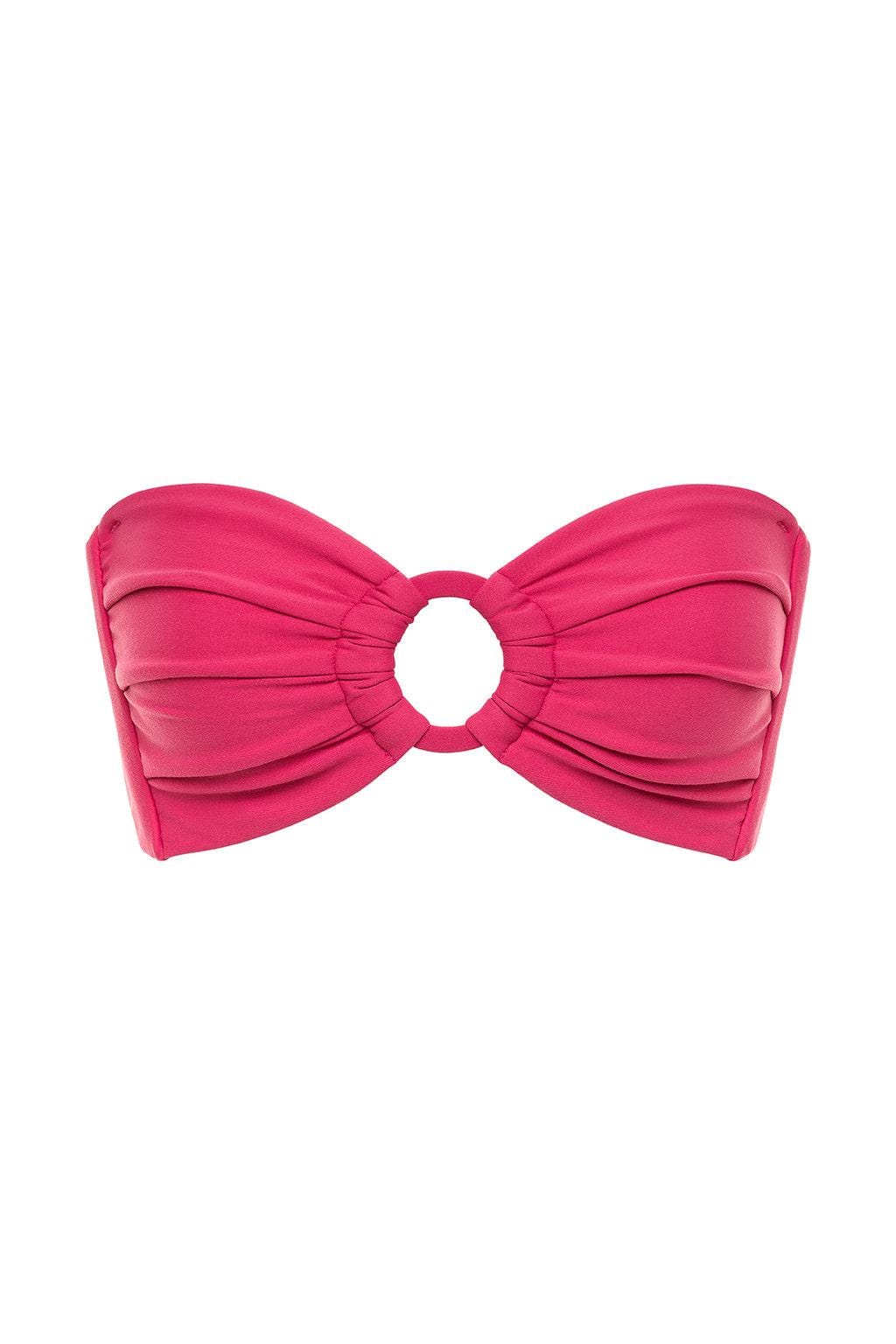 Raspberry Tori Ties Bandeau Bikini Top