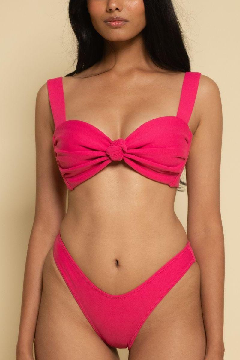 Raspberry Added Coverage Lulu (Zig-Zag Stitch) Bikini Bottom