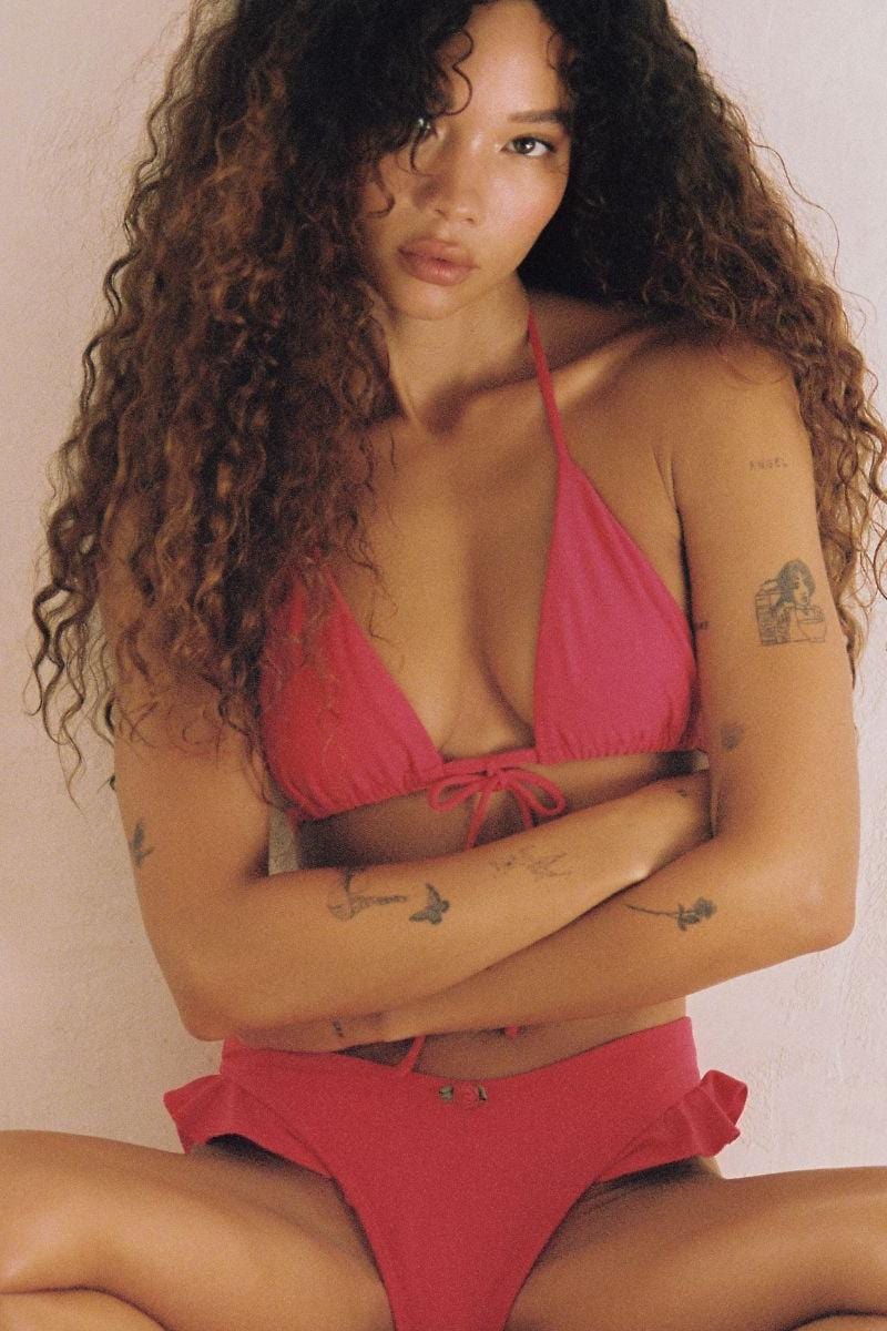 Raspberry Emma Bikini Top