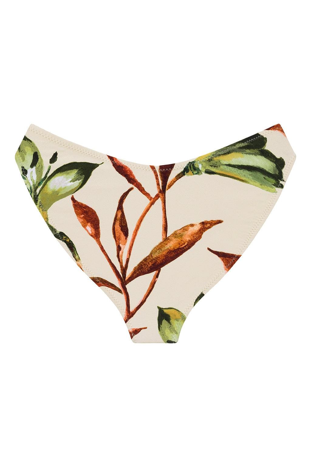 Rooted Floral Added Coverage Lulu (Zig-Zag Stitch) Bikini Bottom