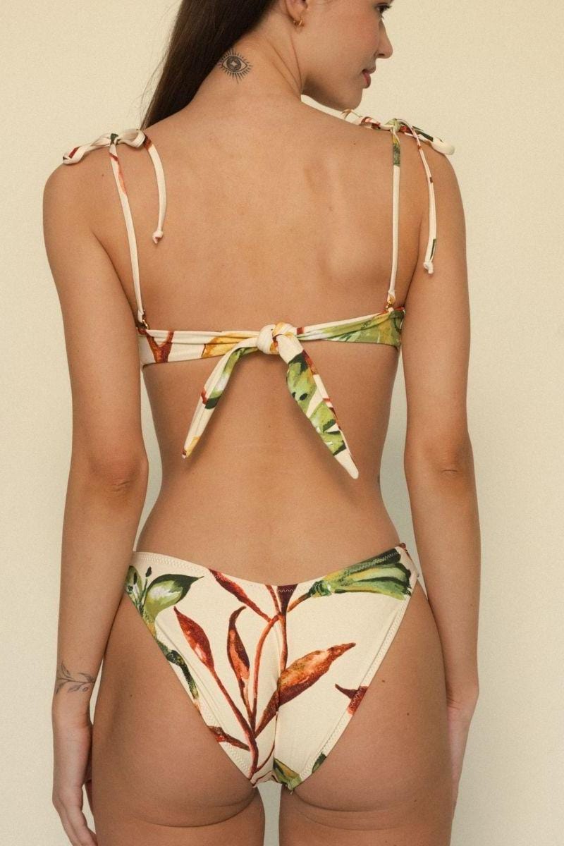 Rooted Floral Added Coverage Lulu (Zig-Zag Stitch) Bikini Bottom