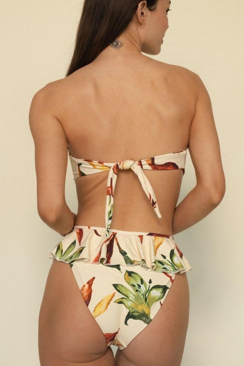 Rooted Floral Tamarindo Ruffle Bikini Bottom