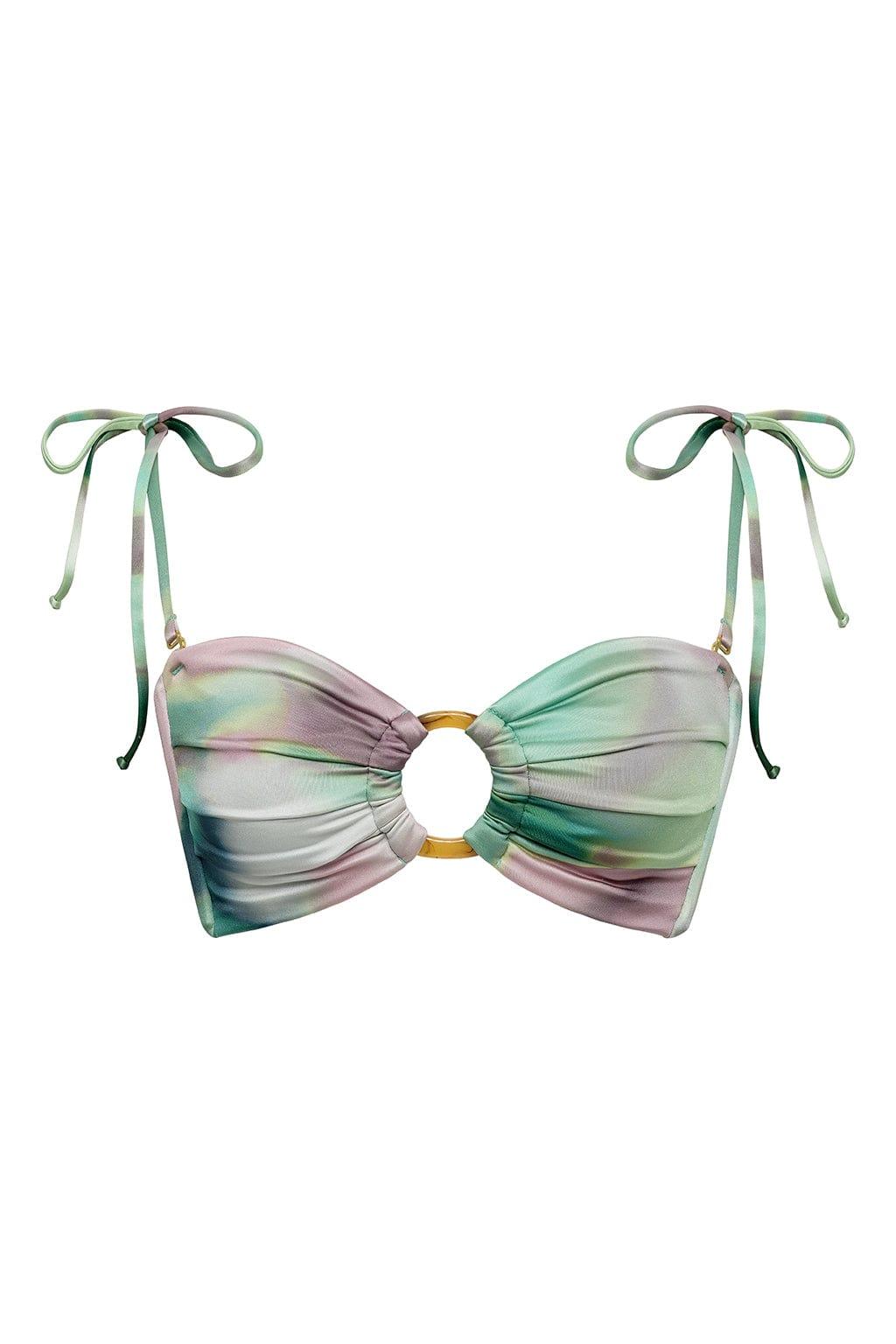 Silk Dye Tori Ties Bandeau Bikini Top