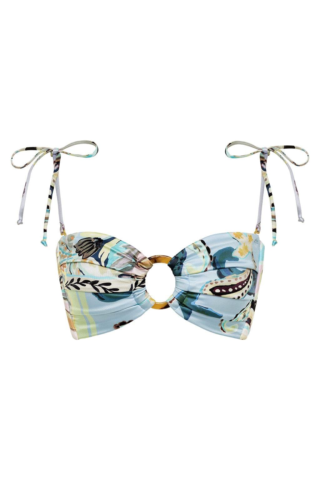St. Barths Floral Tori Ties Bandeau Bikini Top