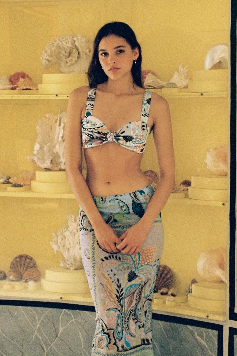 St. Barths Floral Hayden Bikini Top