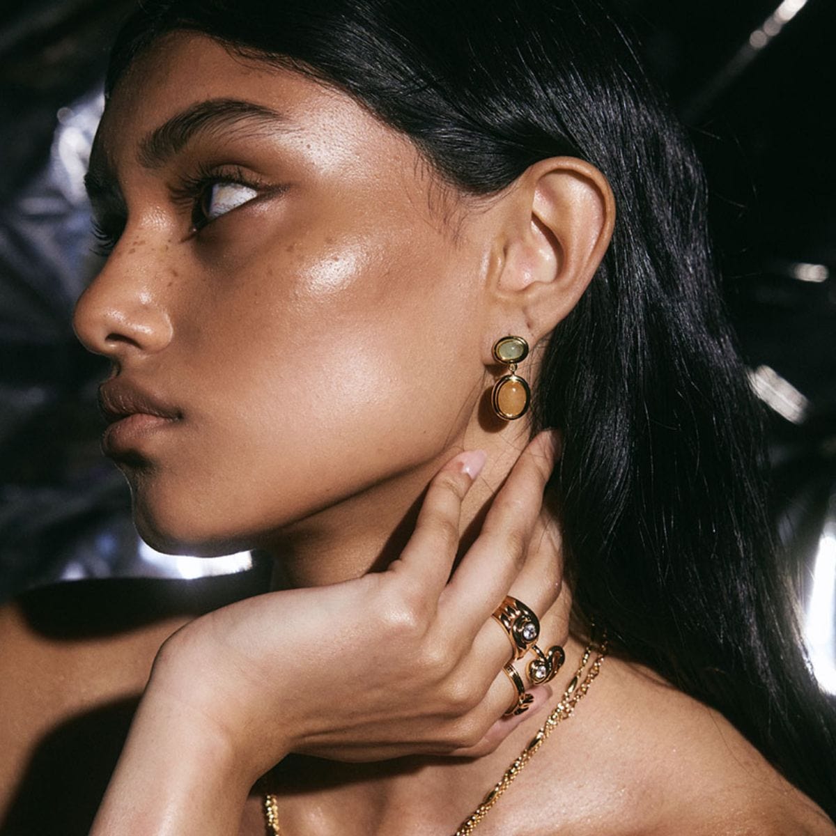 Sunset Double Stone Studs