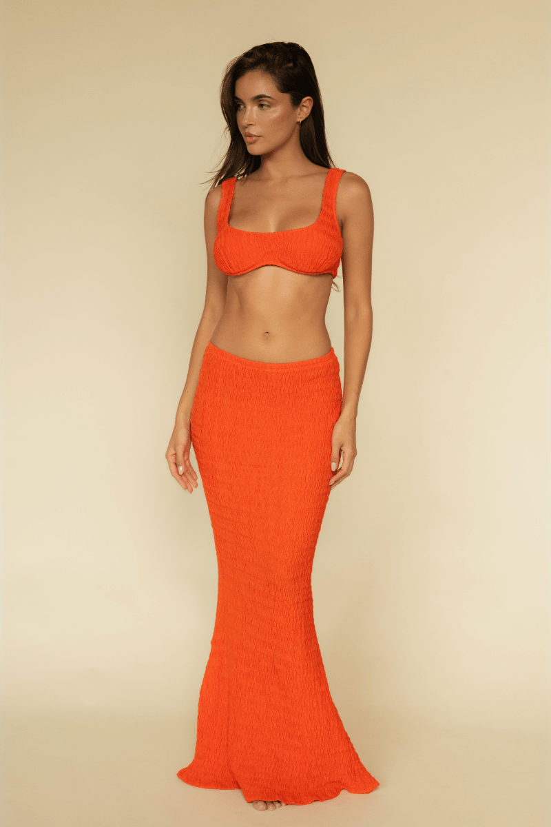 Tangerine Natalia Skirt