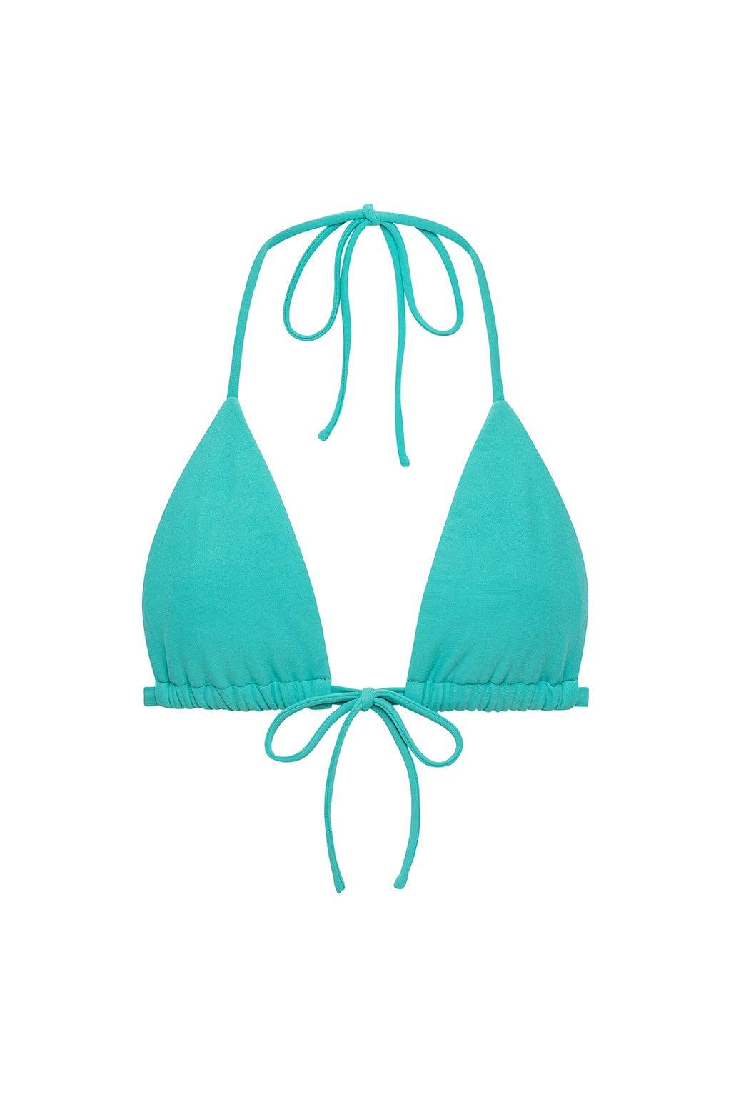 Teal Emma Triangle Bikini Top