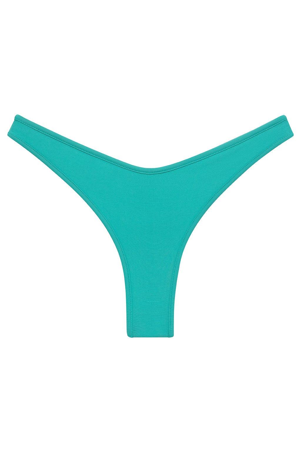 Teal Binded Thong Bikini Bottom