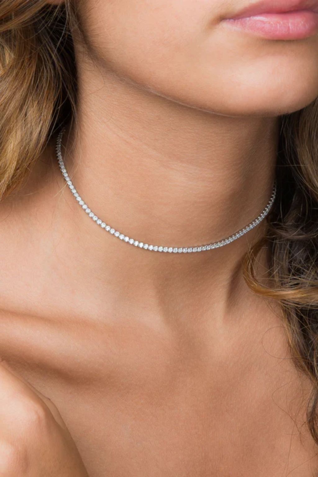 Thin Tennis Choker (Silver)