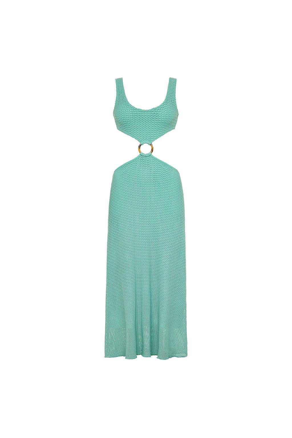 Turquoise Crochet Ky Dress