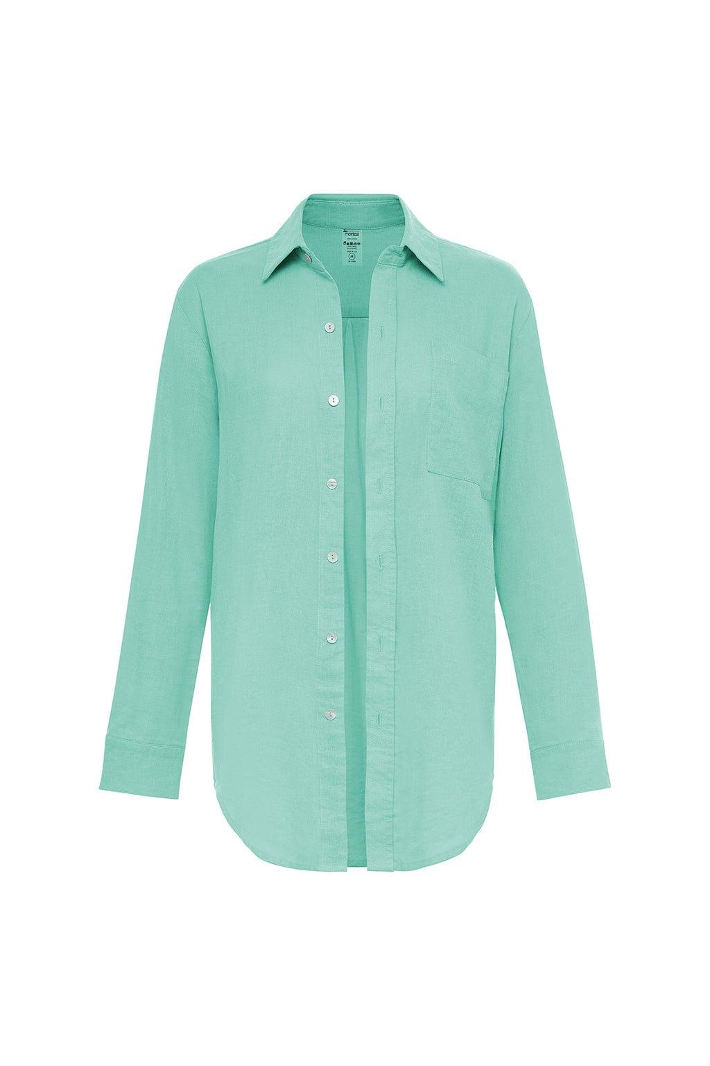Turquoise Long Sleeve Button Down Shirt
