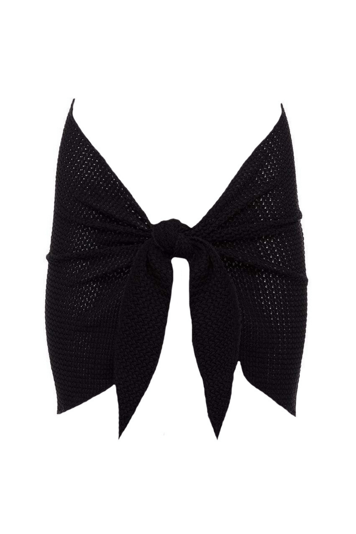 Black Crochet Sarong
