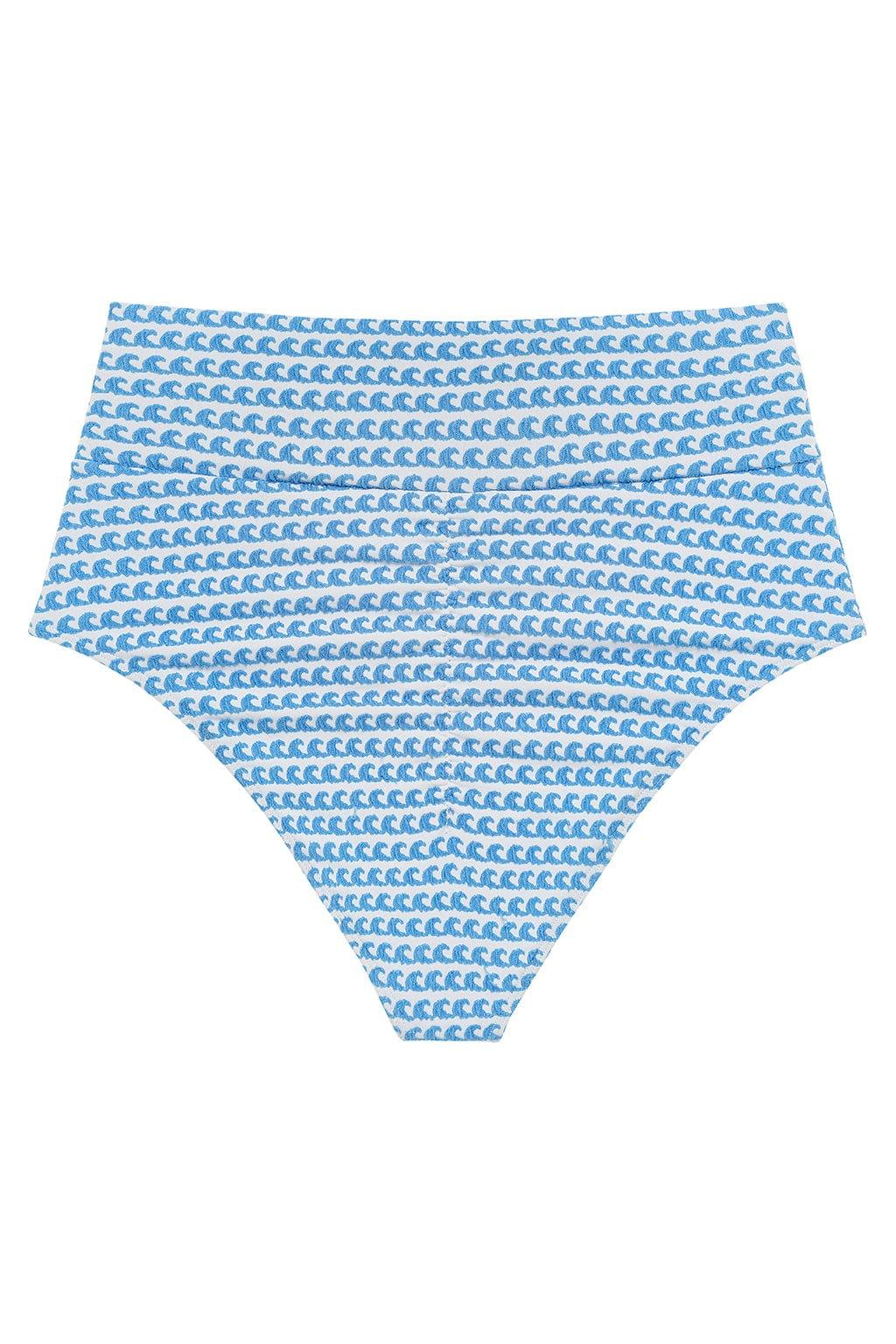 Wave Repeat Added Coverage High Rise Bikini Bottom