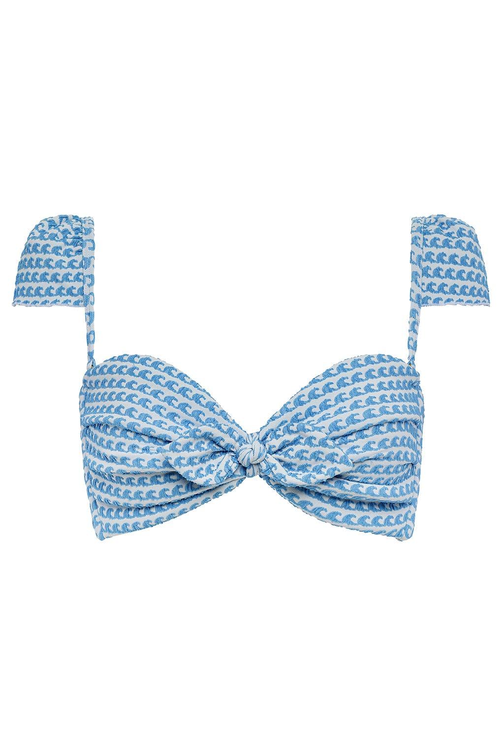 Wave Repeat Cabana Bikini Top