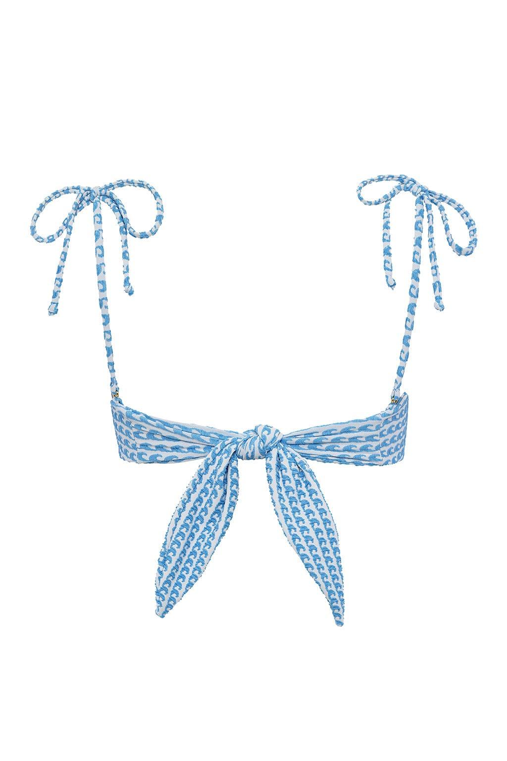 Wave Repeat Tori Ties Bandeau Bikini Top