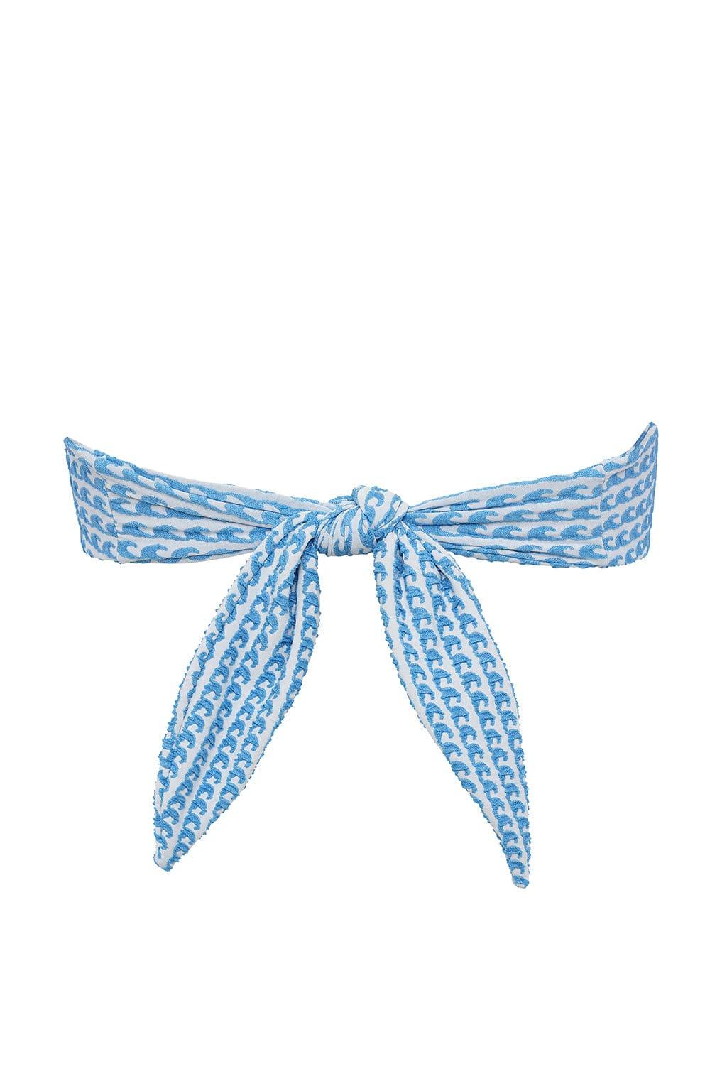 Wave Repeat Tori Ties Bandeau Bikini Top