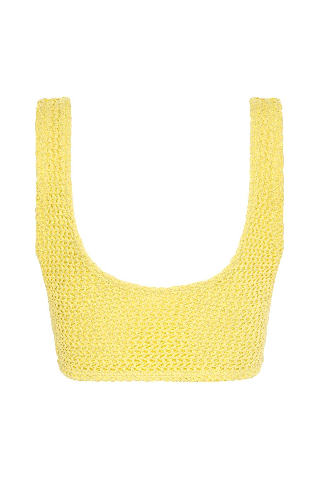 Yellow Crochet Kim Variation Bikini Top