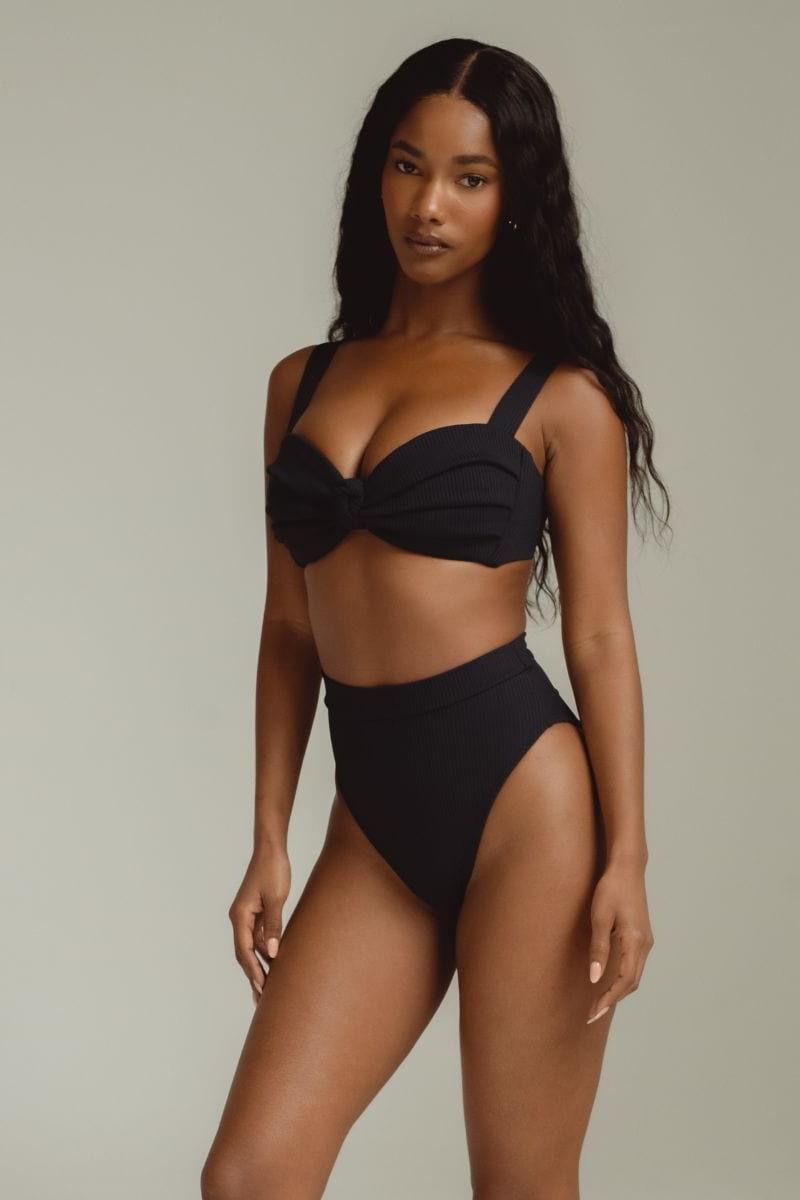 Black Rib Hayden Bikini Top