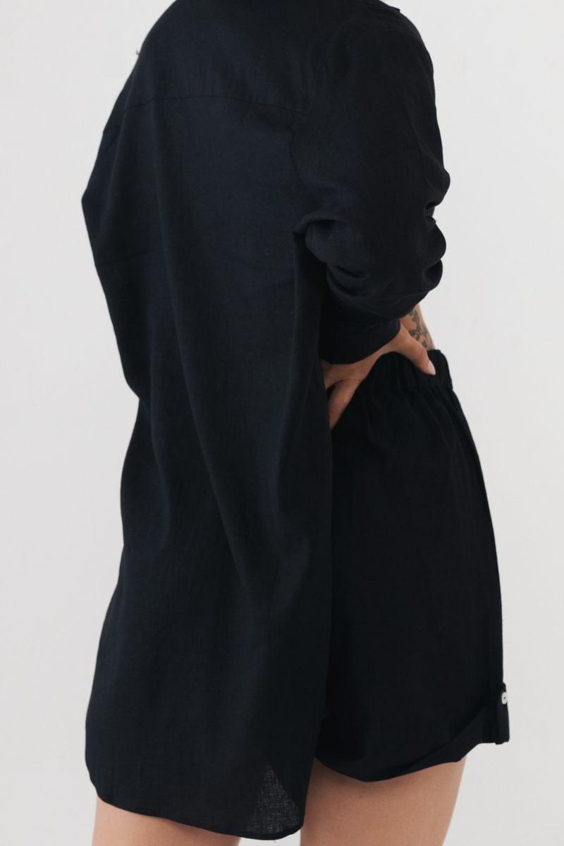 Black Long Sleeve Button Down Shirt