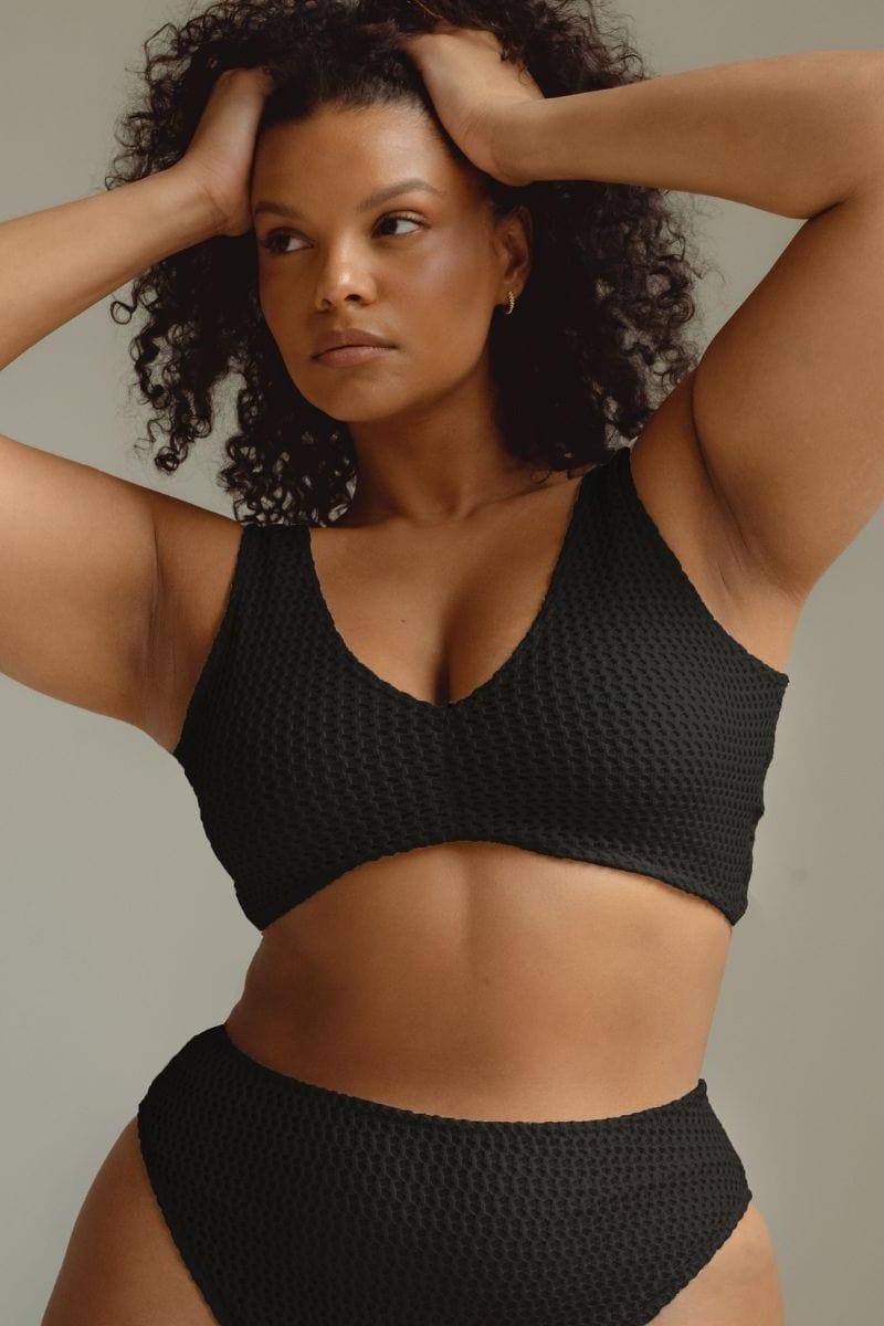 Black Crochet Kim Variation Bikini Top