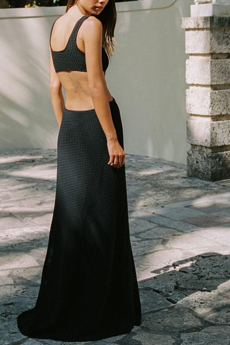 Black Crochet Ky Dress