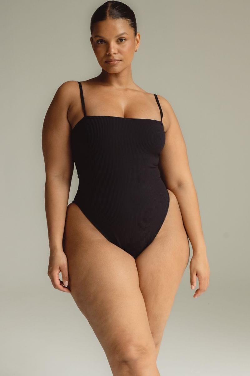 Black Rib Jacelyn One-Piece