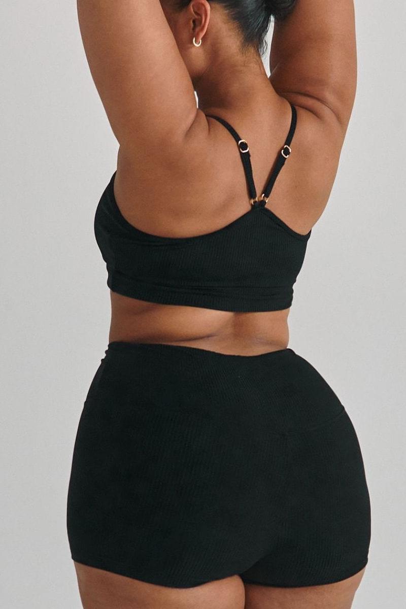 Black Rib Micro Bike Short