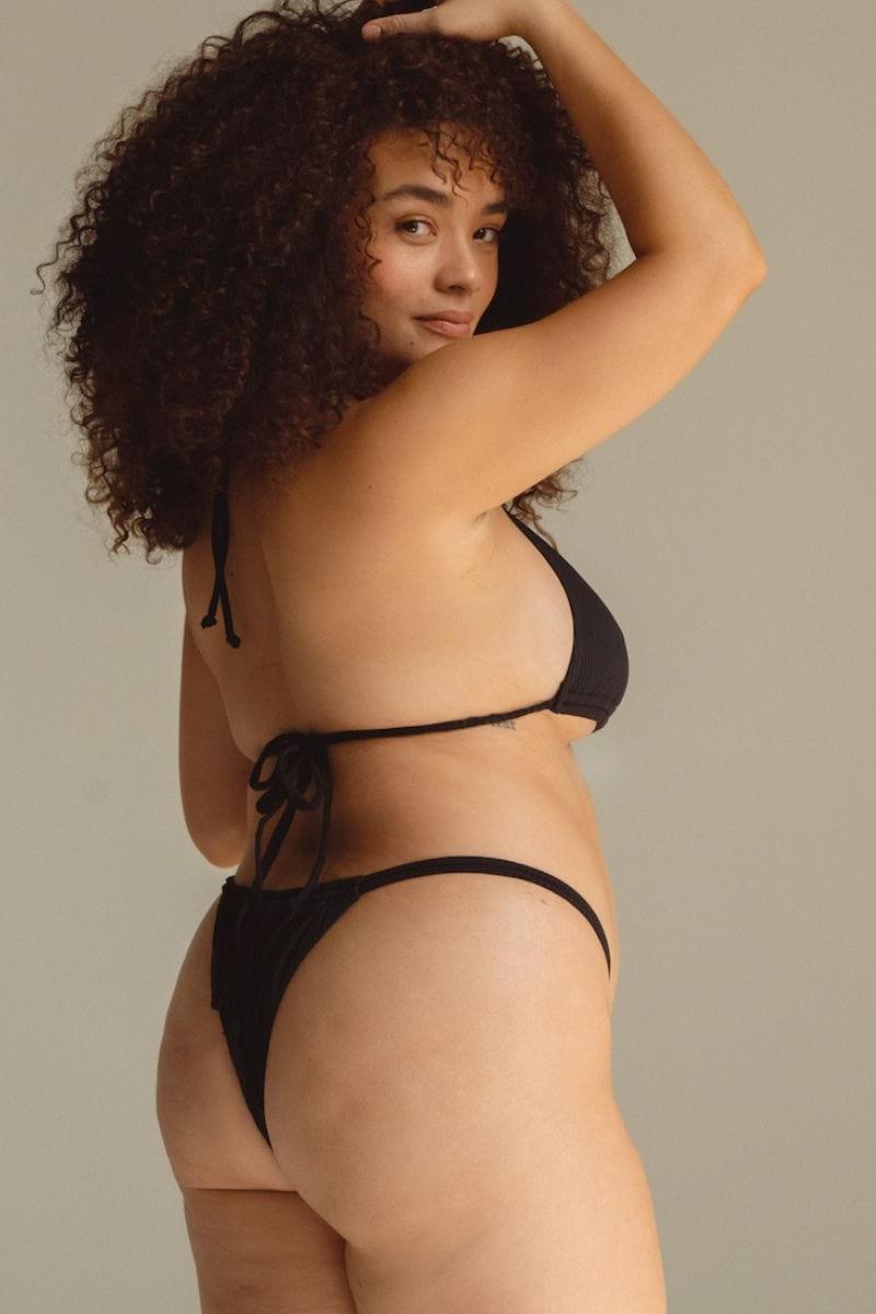 Black Rib Brasil Bikini Top