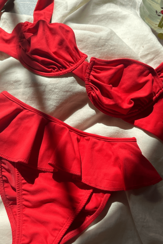 Cherry Tamarindo Ruffle Bikini Bottom