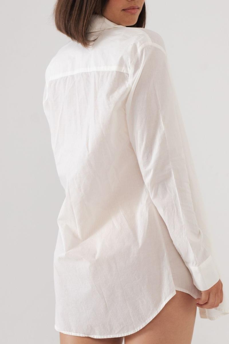 Cream Long Sleeve Button Down Shirt