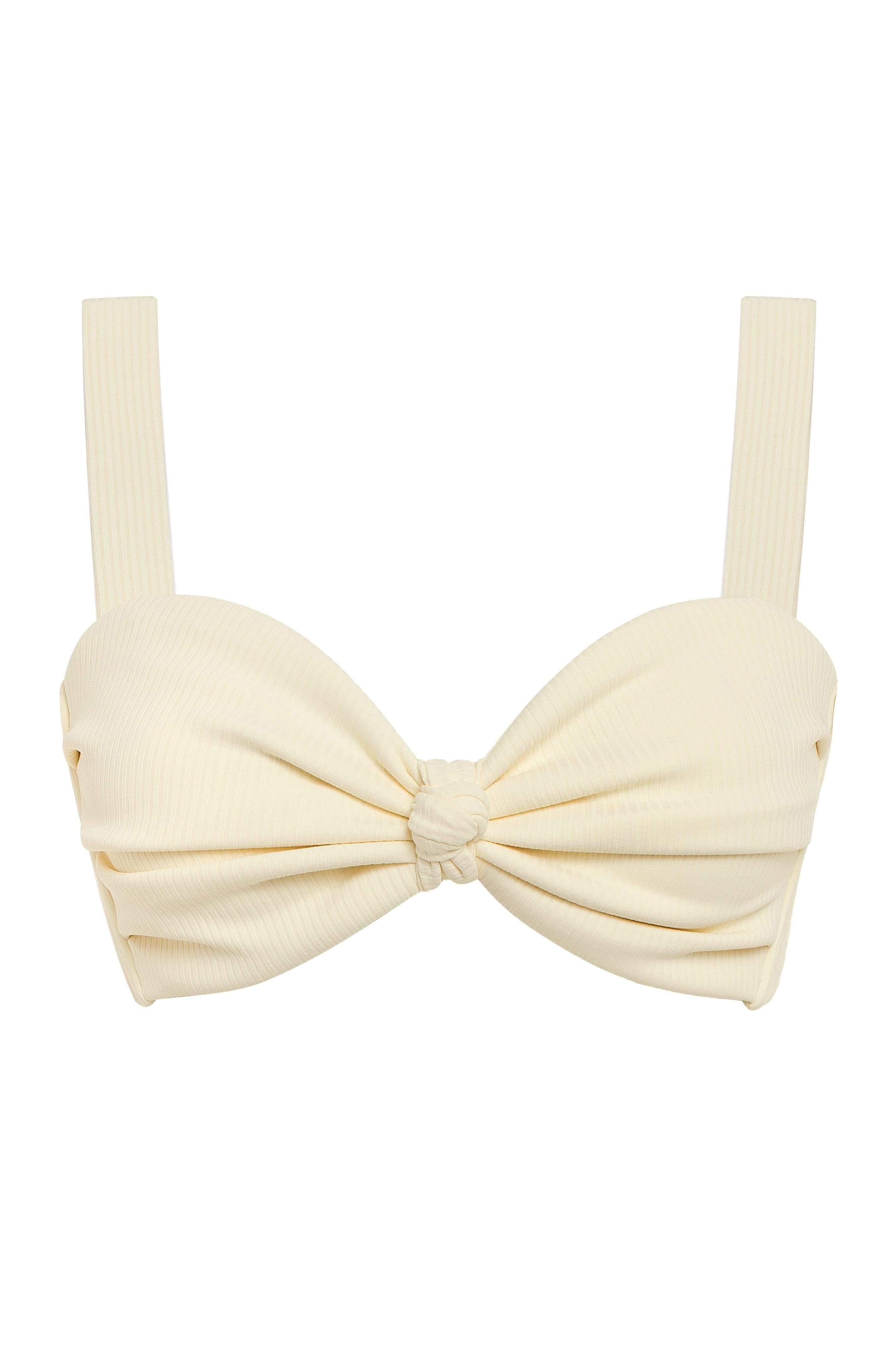 Cream Rib Hayden Bikini Top