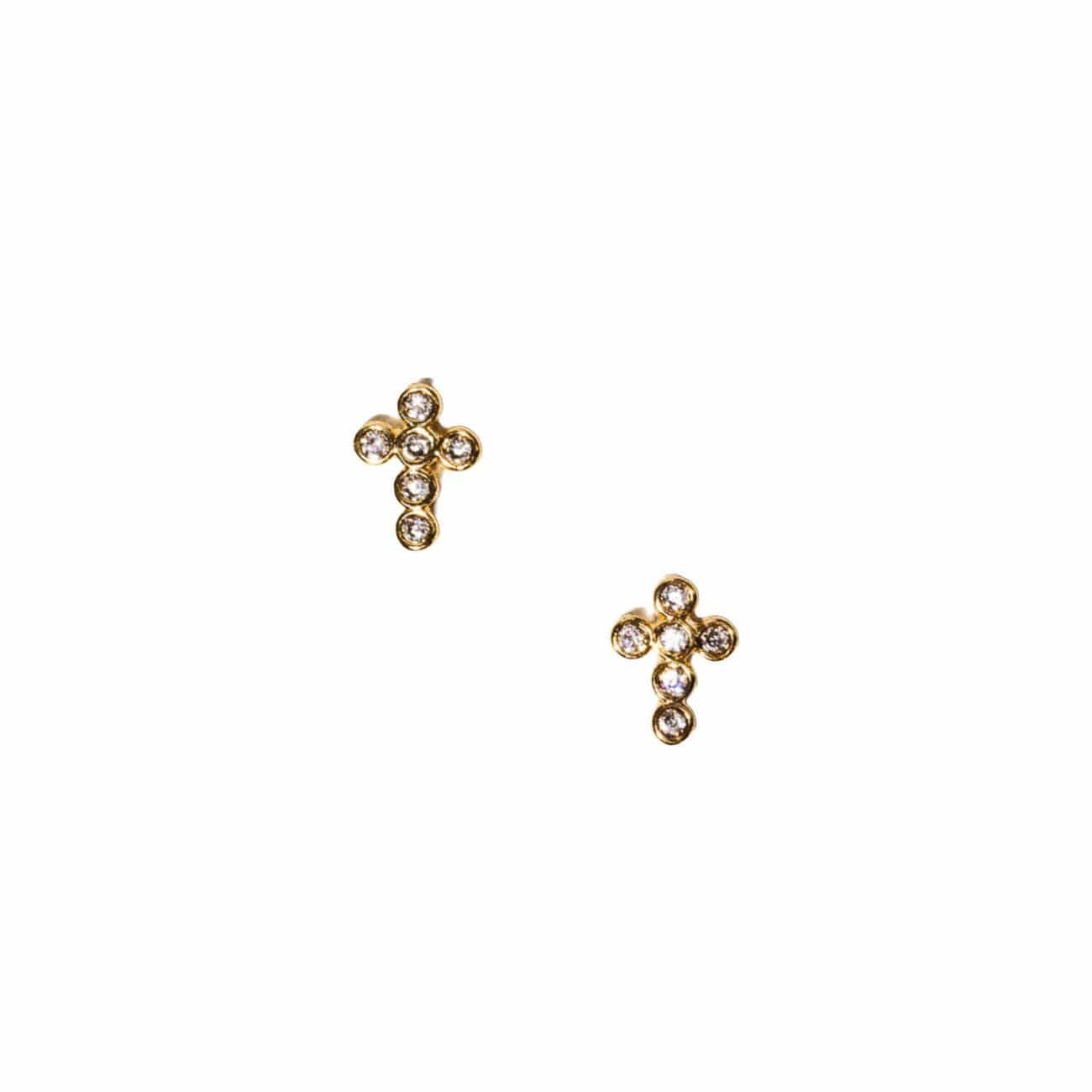 Holy Cross Stud Earrings