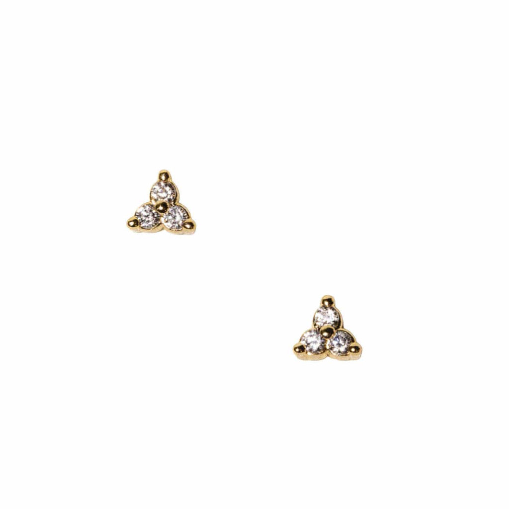 Iris CZ Stud Earrings