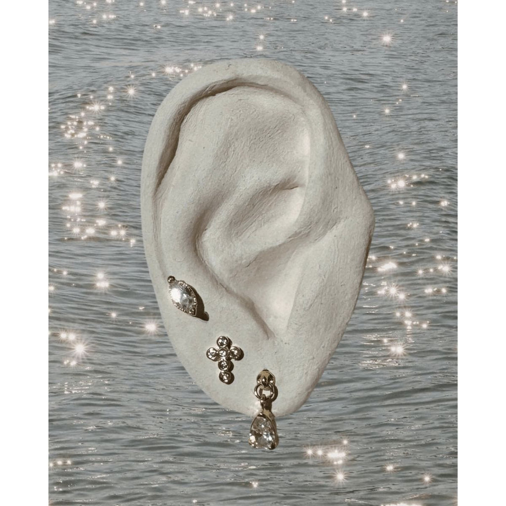 Holy Cross Stud Earrings