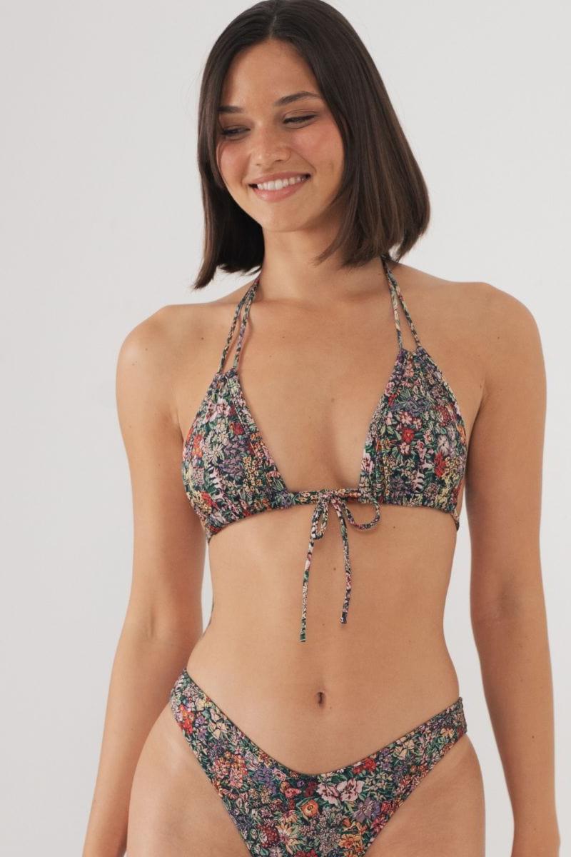 Mara Floral Euro Bow Bikini Top