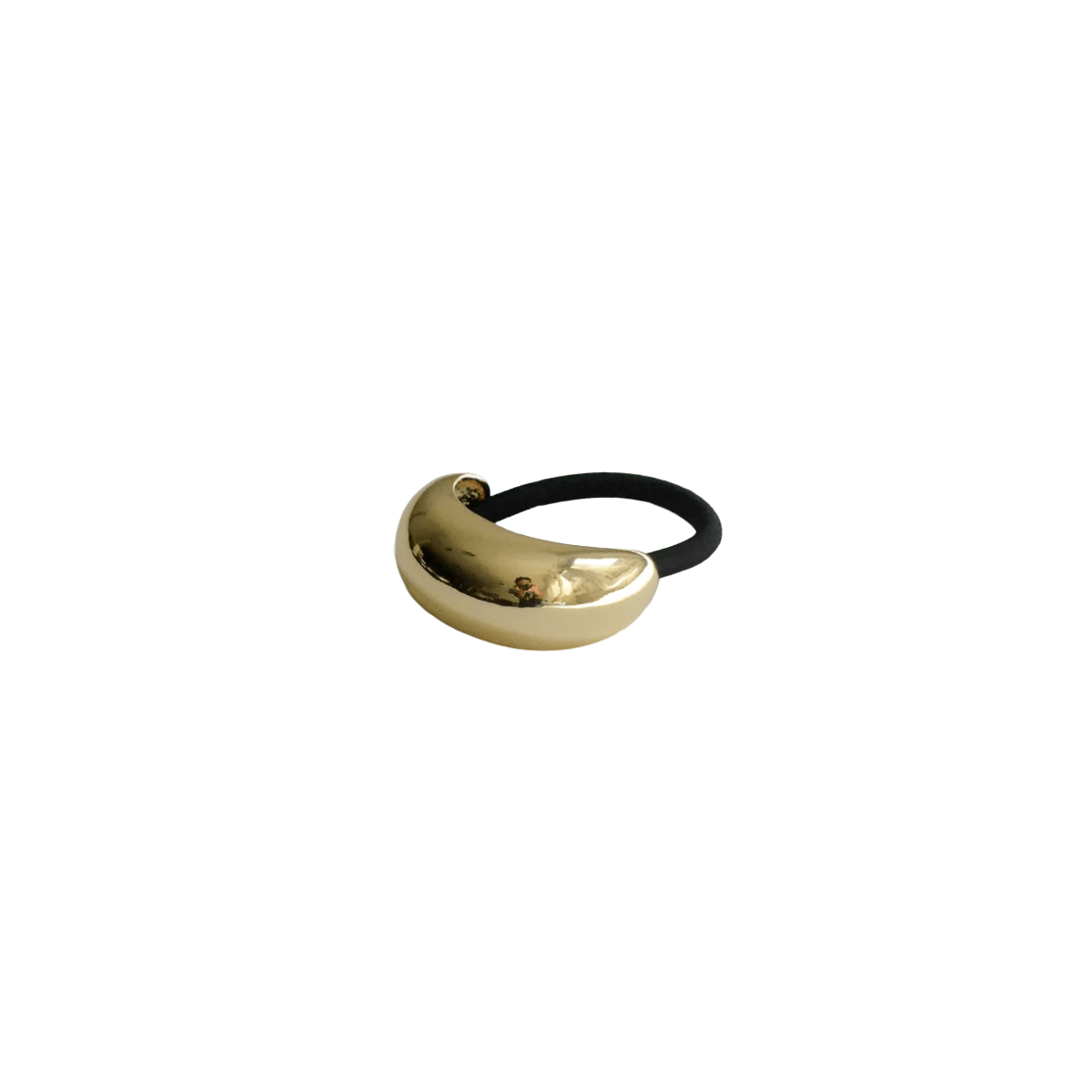 Narrow Crescent Metal Cuff Hair Tie (Gold)